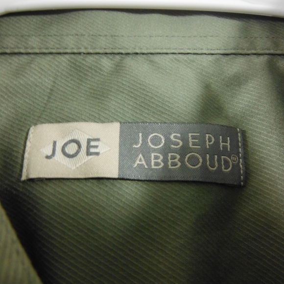 Joseph Abboud Mens Olive Green Button Front Shirt - Picture 4 of 8